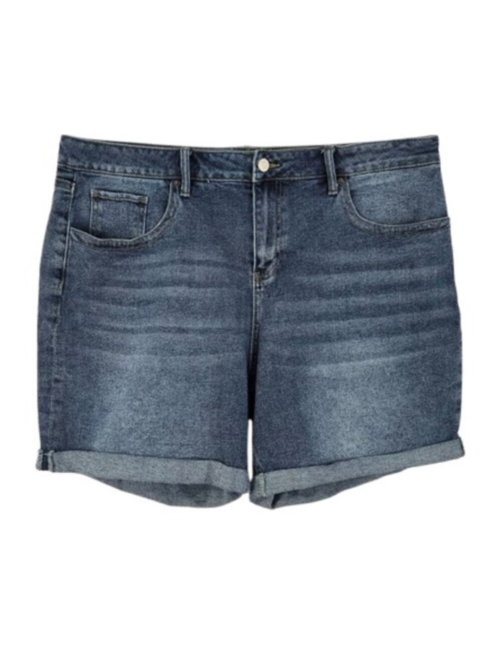 Poppy & Grace Women’s Mid Rise Cuffed Denim Shorts Size 33